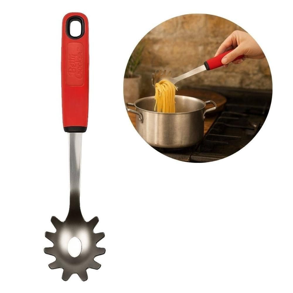 Pegador de Massa Macarrão Aço Inox e Silicone Betty Crocker