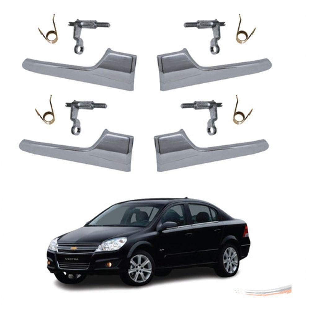 4 Maçaneta Interna Cromado Dianteira Traseira Vectra 05 A 11 - Un / 4 [f103]