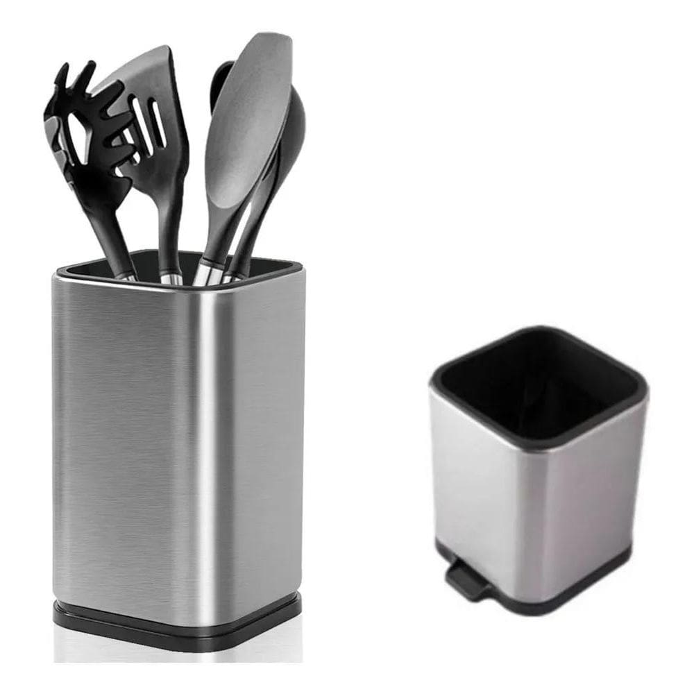 3X Porta Talheres Escorredor De Pia Organizador Inox Bancada