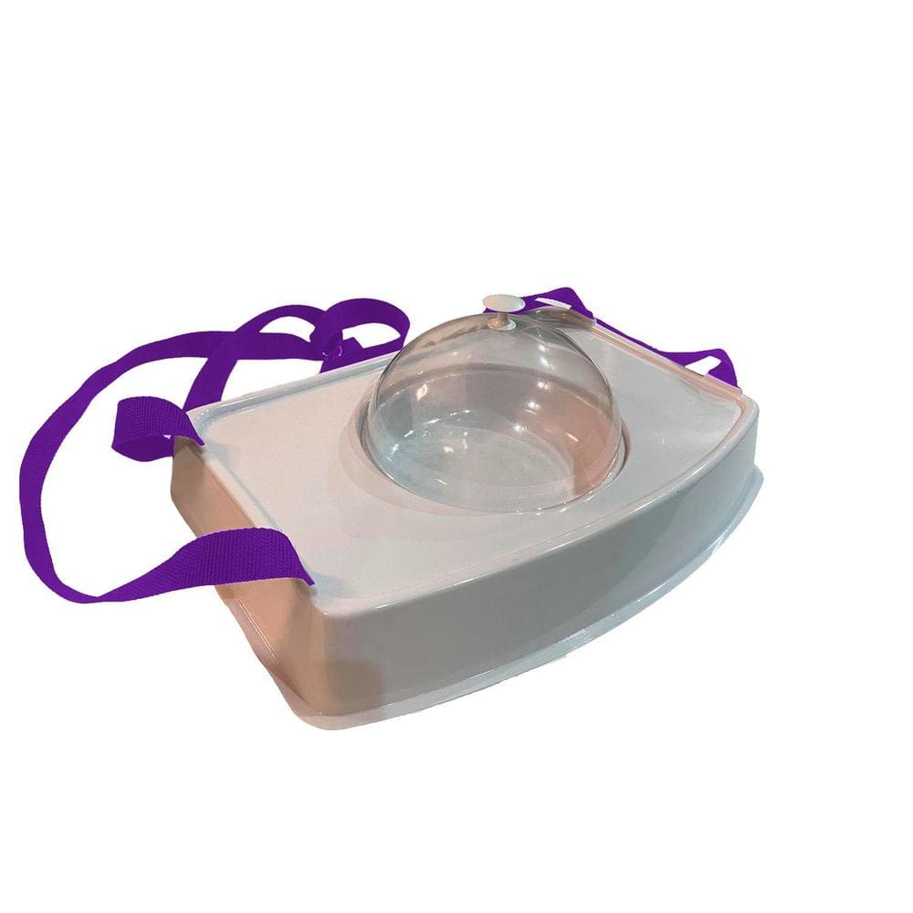 Bandeja Degustação Tampa - Modelo Cloche Alça Na Cor Violeta