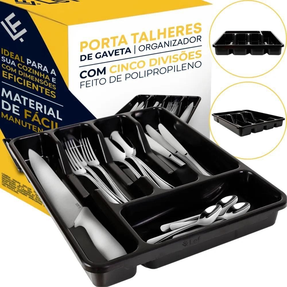 Porta Talheres De Gaveta Organizador Resistente Cozinha