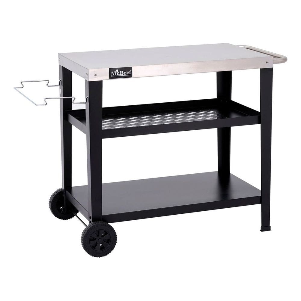 Mesa Lateral Com Rodas Para Churrasco Mr Beef 60x45 Cm