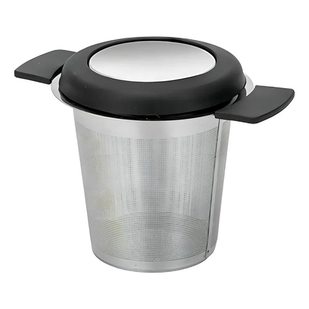 10X Infusor Com Tampa Aço Inox Cesto Coador Chá Ervas Filtr