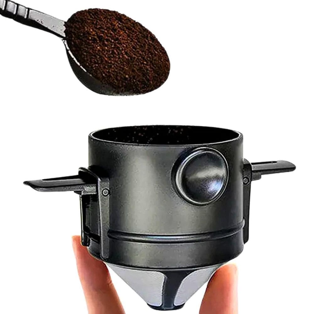 Coador Filtro De Cafe Inox Dose Única Casa Escritorio Viagem