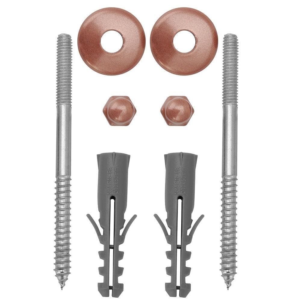 Kit Parafuso Inox Rose 12Mm Fixação Vaso Sanitário E Bidê