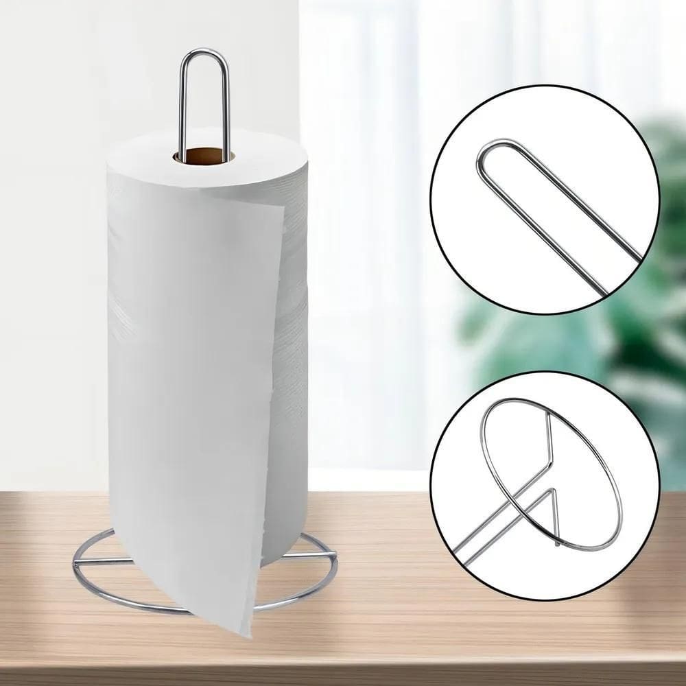 3X Suporte Porta Papel Toalha De Mesa Cromado