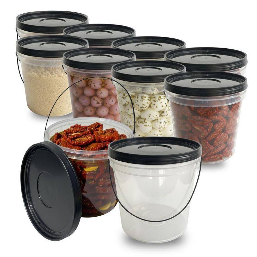 Balde Para Shampoo 3.2L Transparente Com Tampa - 8 Pçs