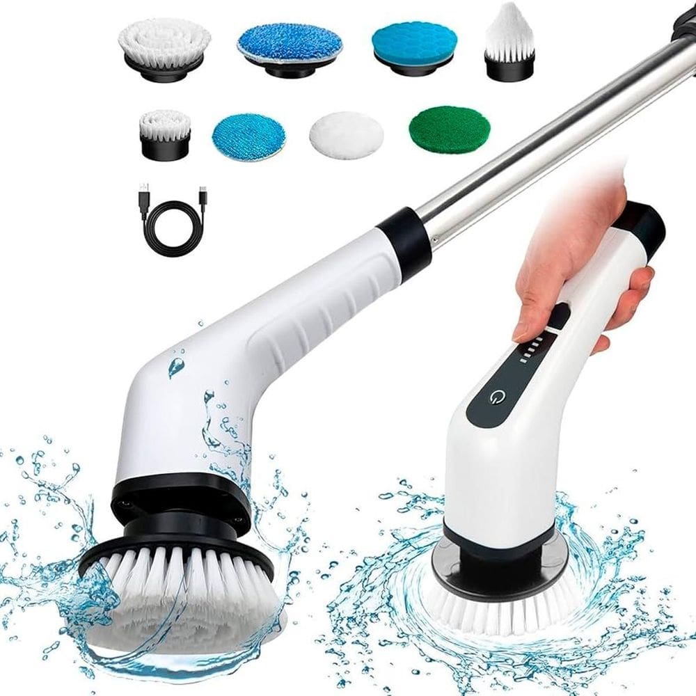 Esfregão Elétrico Giratório Recarregável S/Fio Limpeza