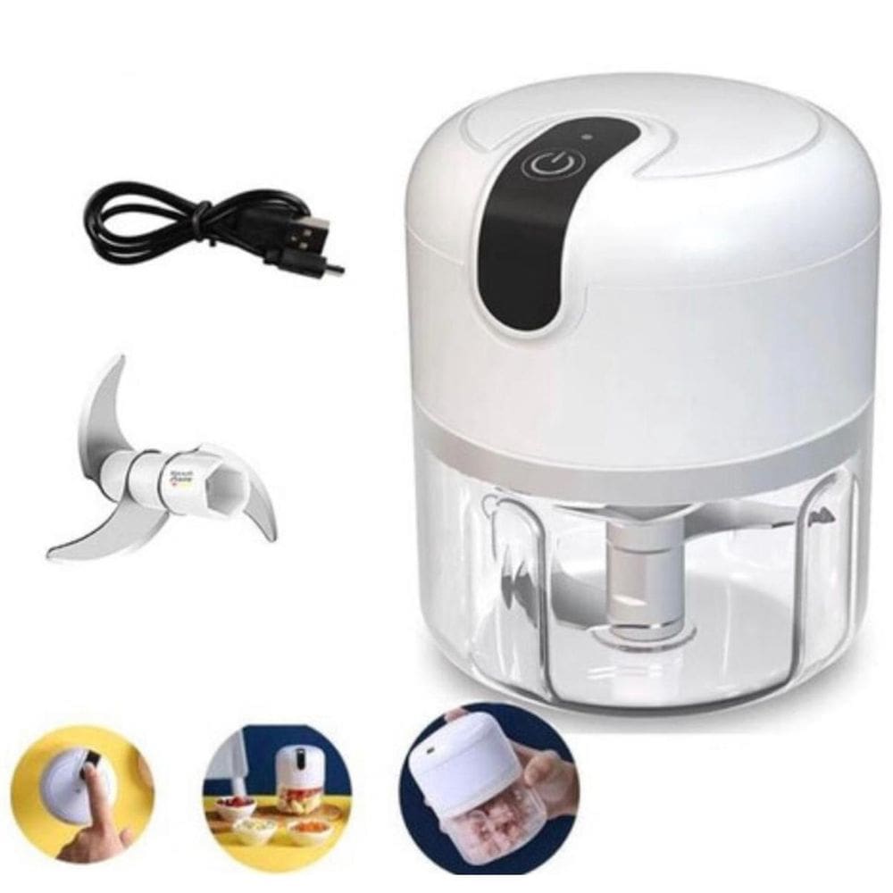 Moedor Elétrico De Alho Sem Fio Compacto 250Ml