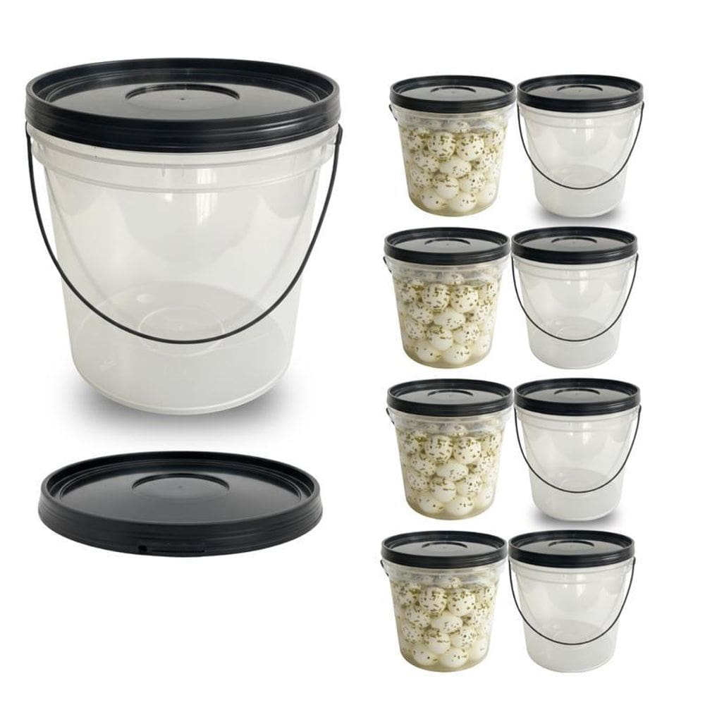 Balde 3,2L Transparente Uso Em Casa - 8 Pçs