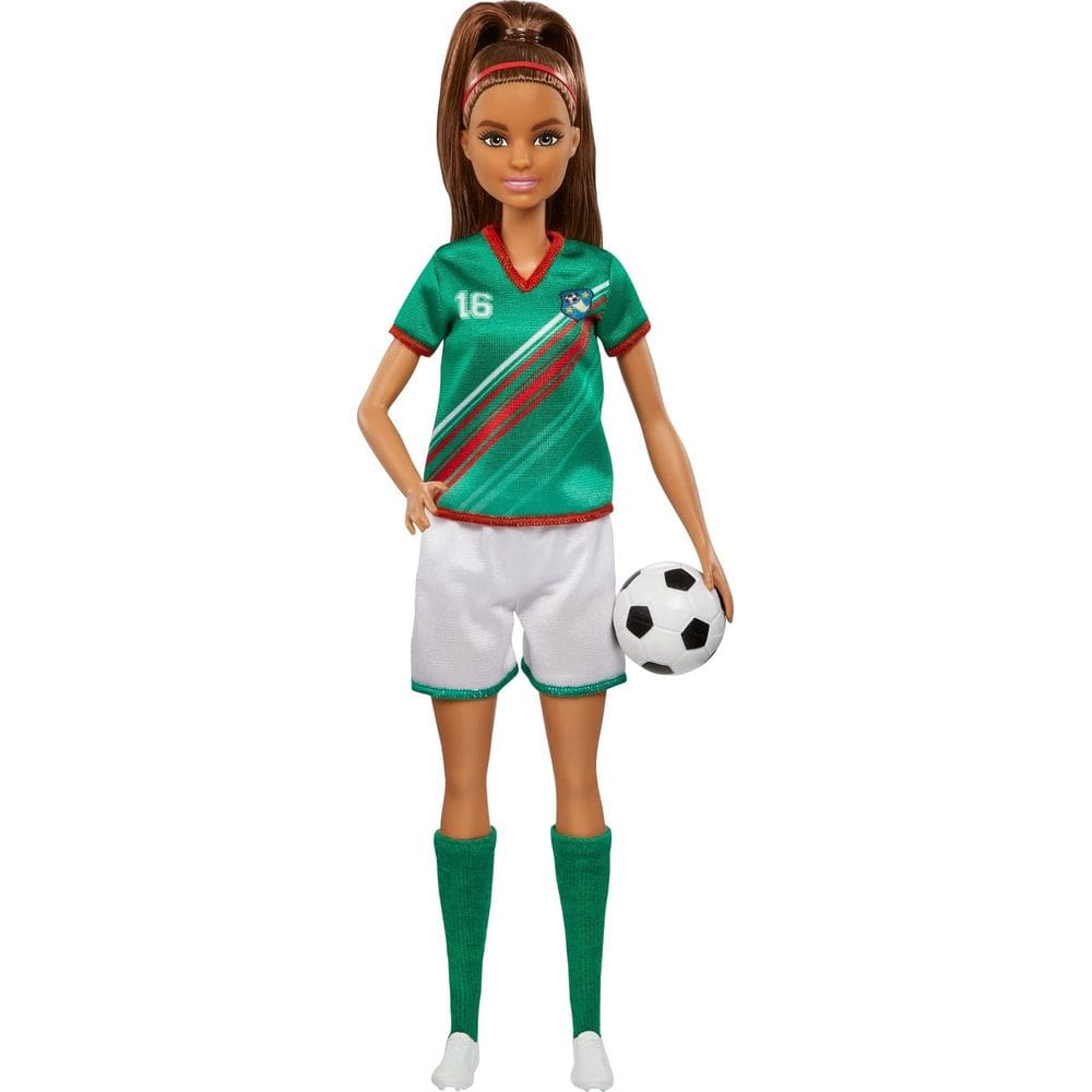 Fashion Doll Barbie Careers Soccer Player com acessório