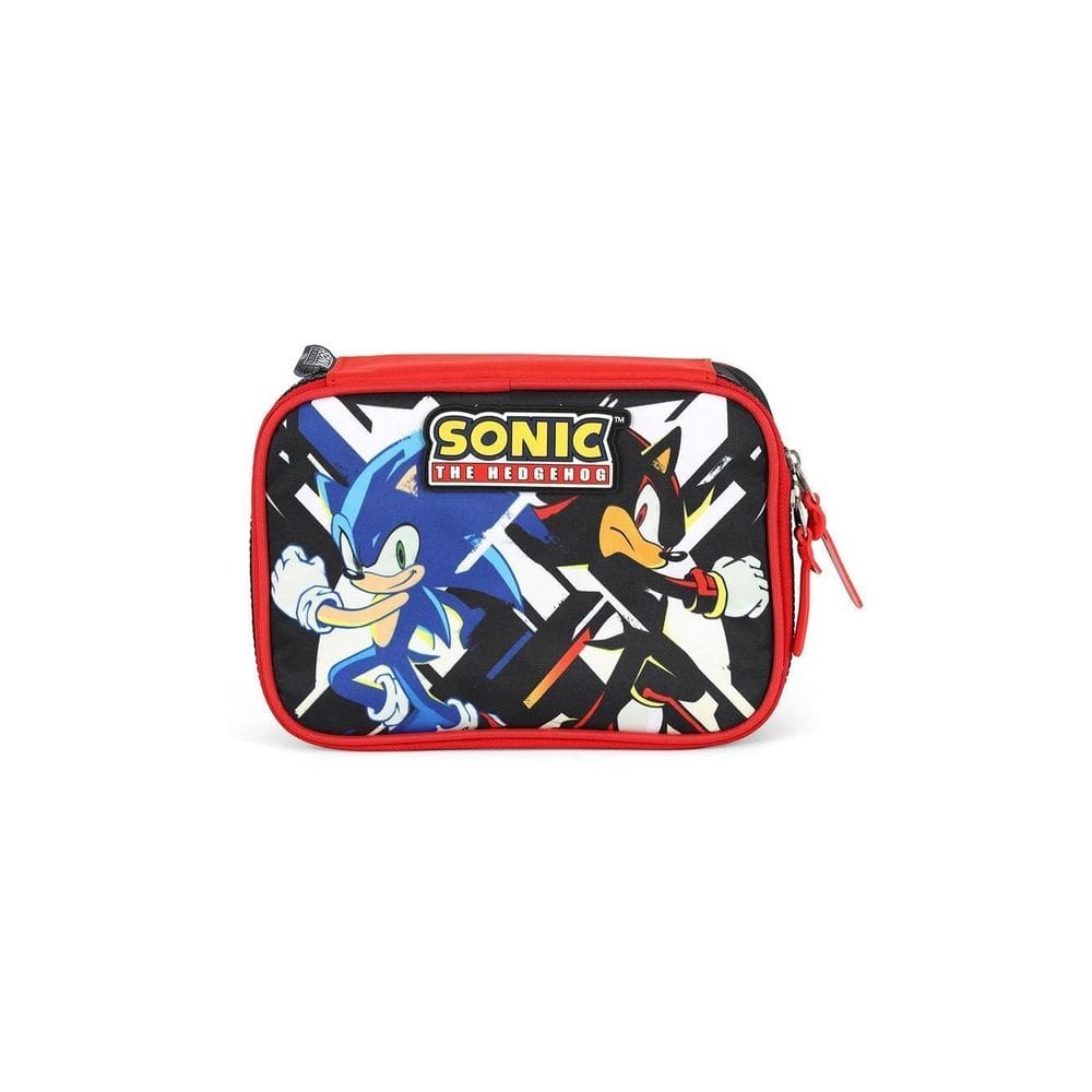 Estojo Box Juvenil Médio 100 Pens Sonic Preto