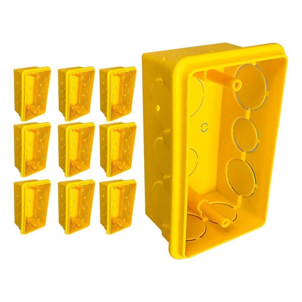 Kit 10 Caixa De Luz 4X2 Reforçada Para Tomada E Interruptor