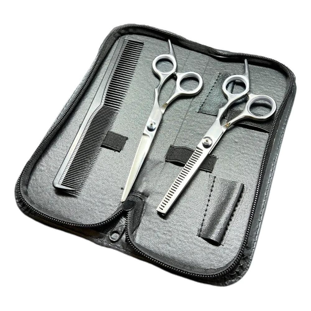 Kit 2 Tesoura Fio Navalha E Desfiadeira Jl Elet