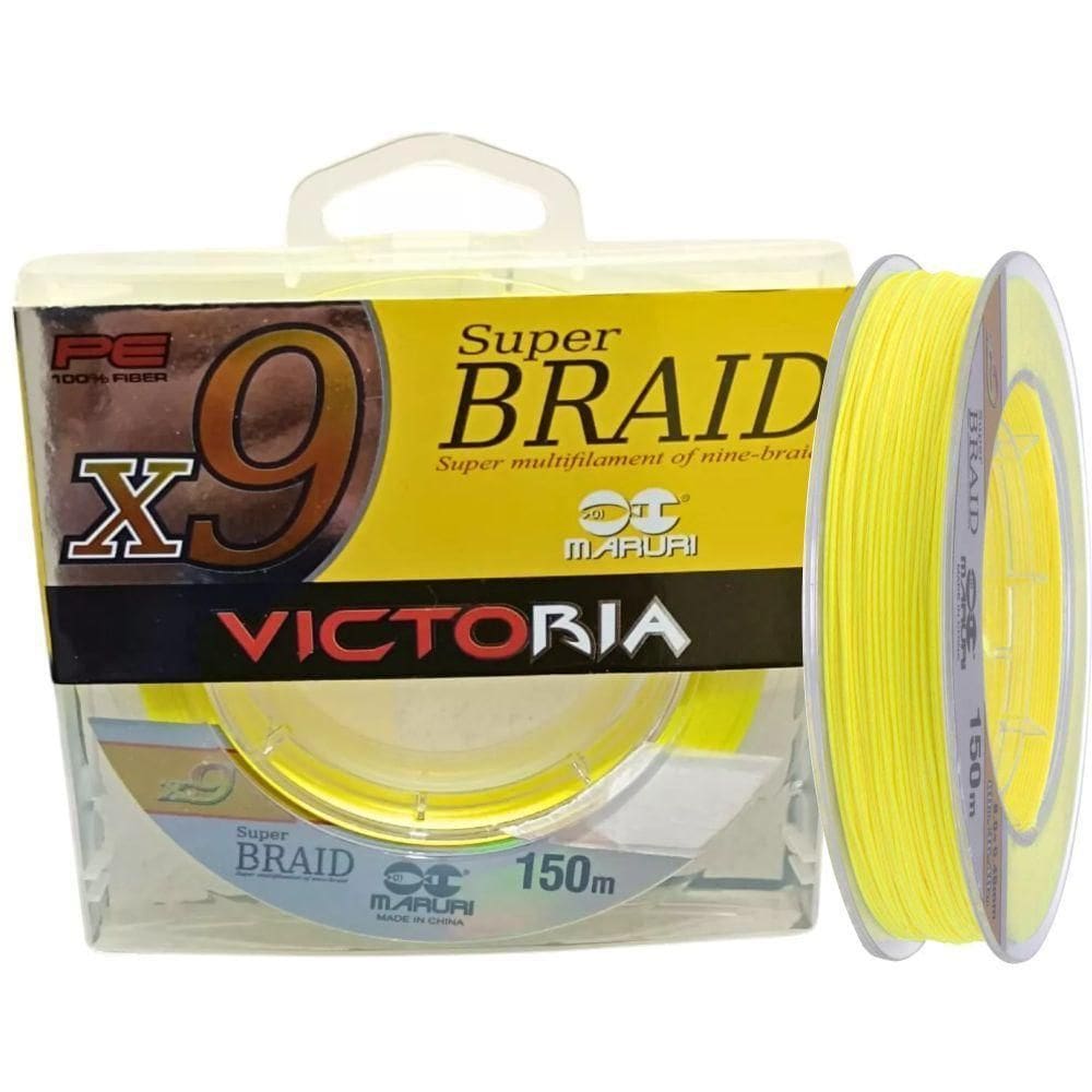 Linha Multifilamento Maruri Victoria X9 0,48mm 80lb 150m Victoria X9 Amarela