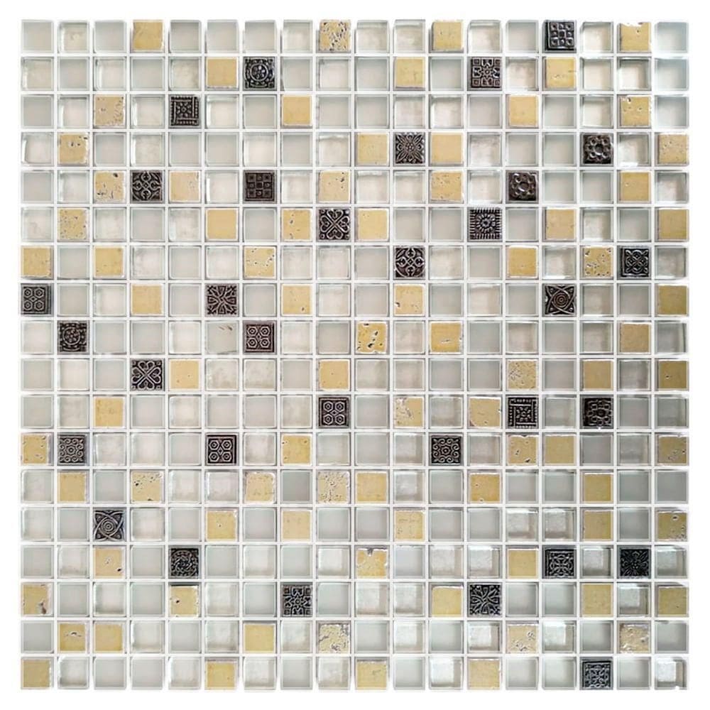 Pastilha Mista Crystal Pcp525 1,5x1,5 Placa 30x30cm - Pcp525