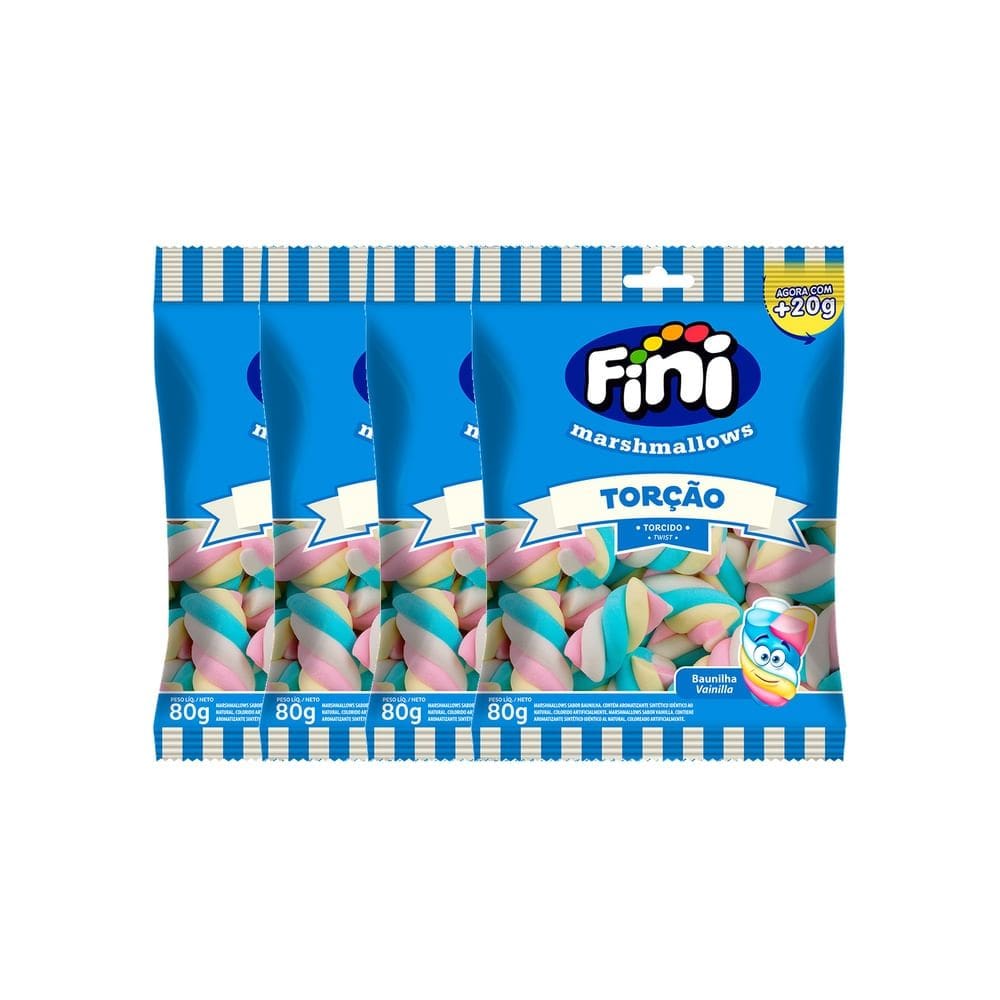 Kit 4 Marshmallows Fini Torção 80g