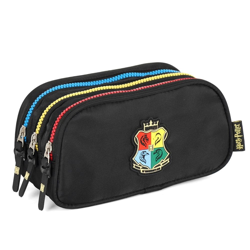 Estojo Triplo Harry Potter Wizarging World Preto - Luxcel