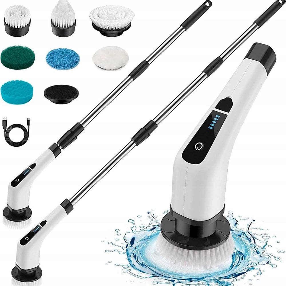 Esfregão Elétrico S/Fio Recarregável 360 Limpeza Completa