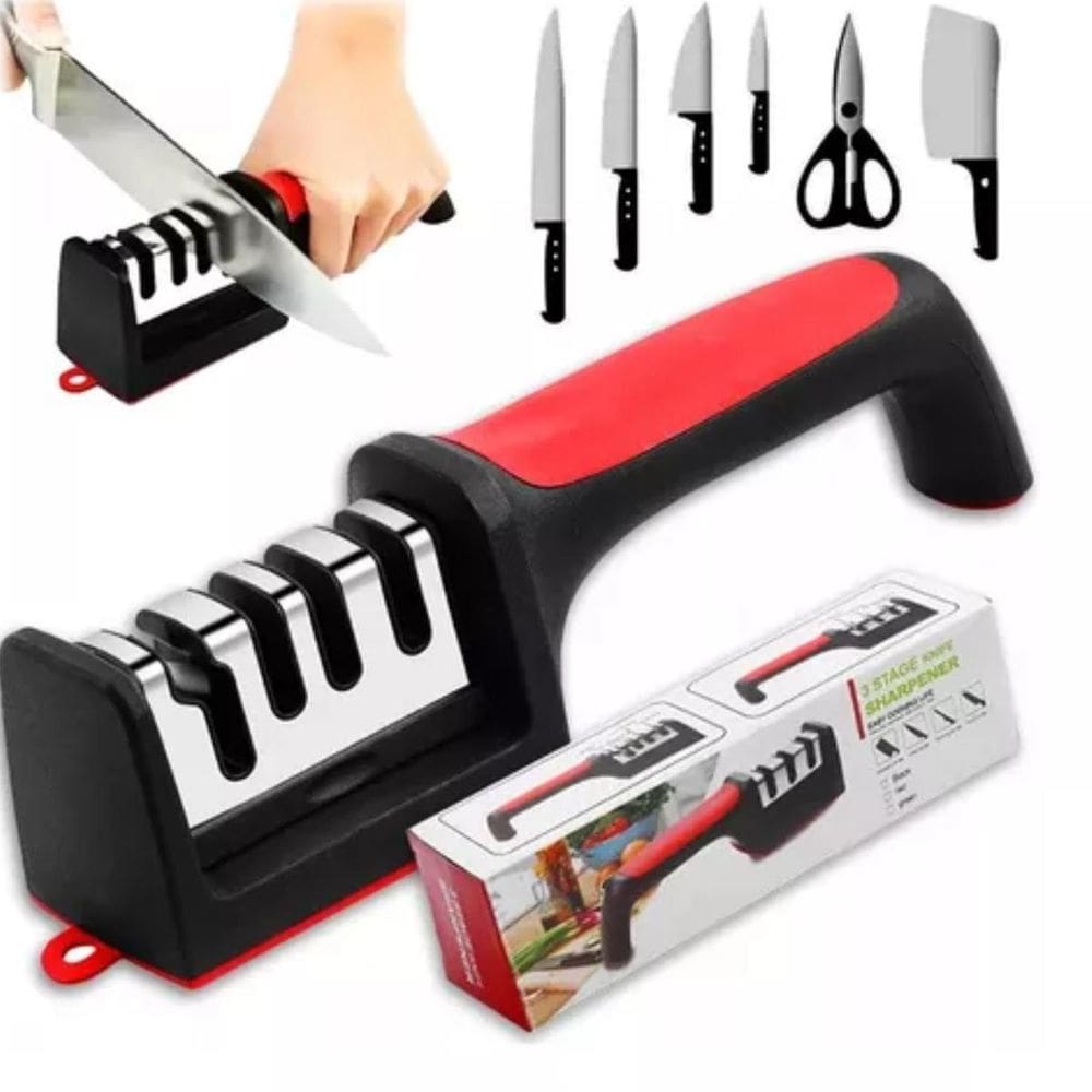 Afiador Facas 3 Em 1  Resistente