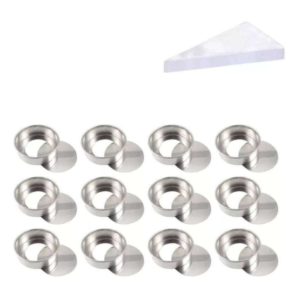 Formas Redondas 8X5 Fundo Em Alumínio - 12 Unidades