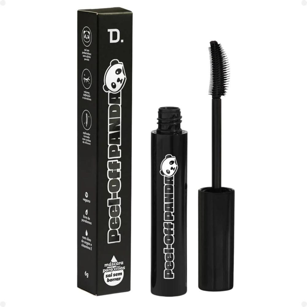 Máscara Para Cílios Dailus Peel-Off Panda Preta 6g