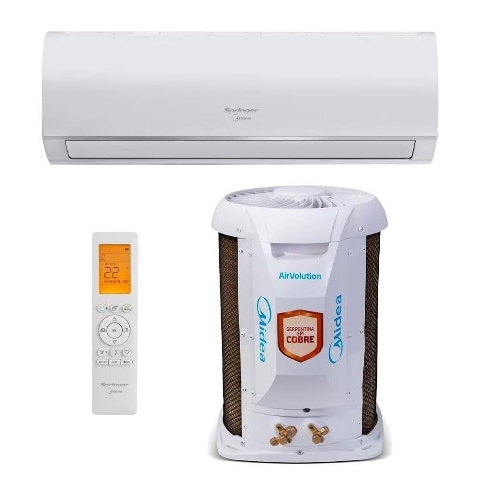 Ar Condicionado Split High Wall Fixo Springer Midea Airvolution, 12000 BTUs, Frio, 220V, 42AFFCI12S5/38TFCI12S5