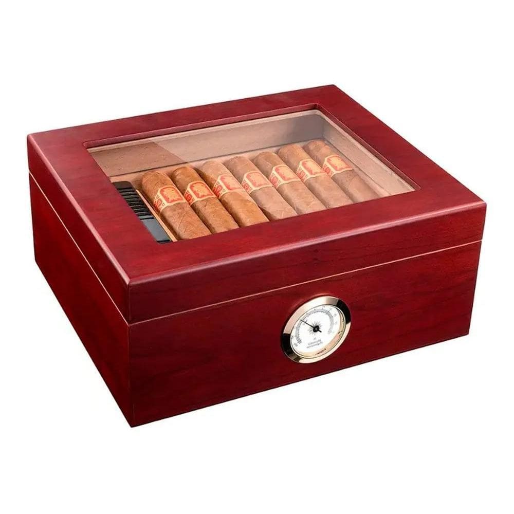 2X Caixa Umidora De Charutos Com Higrômetro Externo - Cigaro