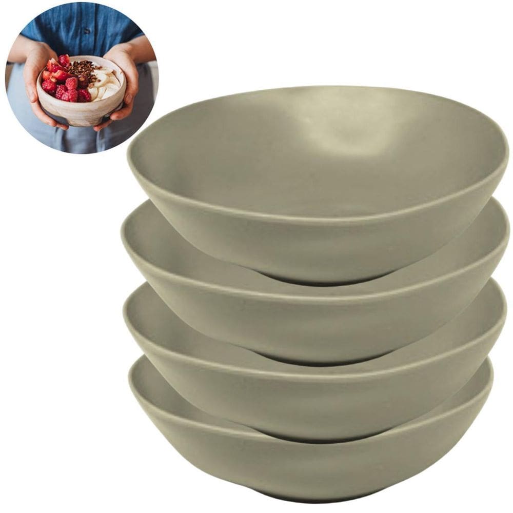 Kit 4 Bowls De Bambu Design Sustentável Elegante