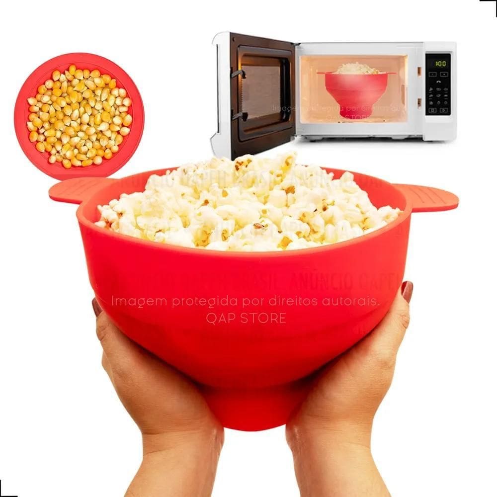 Pipoqueira De Silicone Para Microondas - Pipoca De Um Jeito