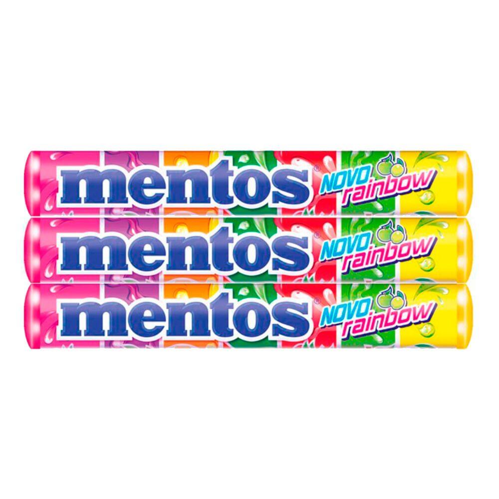 Kit 3 Balas Mentos Novo Rainbow 37,5g