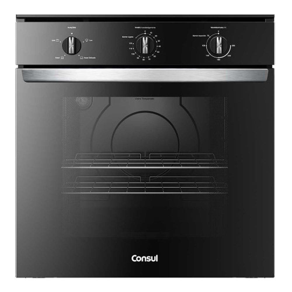 Forno de Embutir COB84BE Elétrico 84L com Timer Autodesligamento e Grill Consul