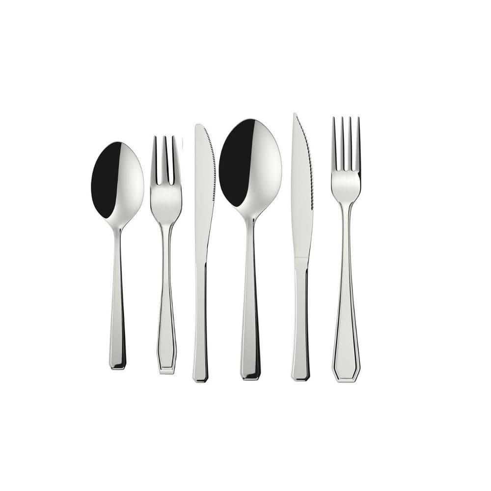 Faqueiro Inox Estojo Bambu 42 Pçs Jogo De Talheres Euro Home