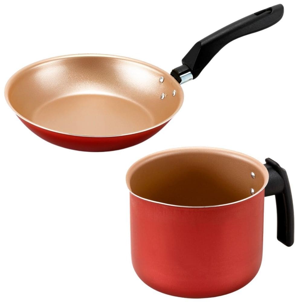 Frigideira Francesa 20Cm + Fervedor 12Cm Antiaderente