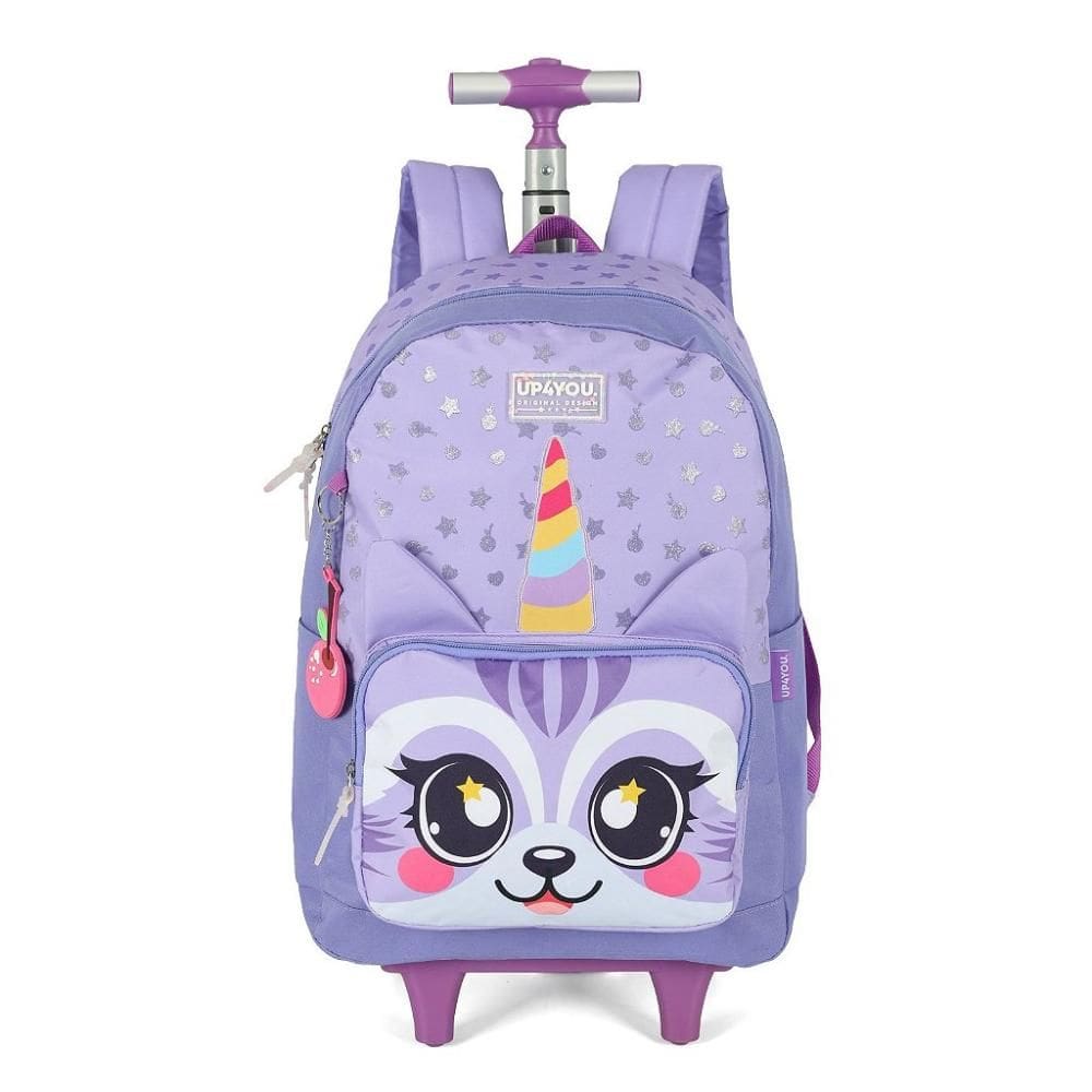 Mochila de Rodinhas Luxcel Com Alça Up4You Pet Cute Roxo