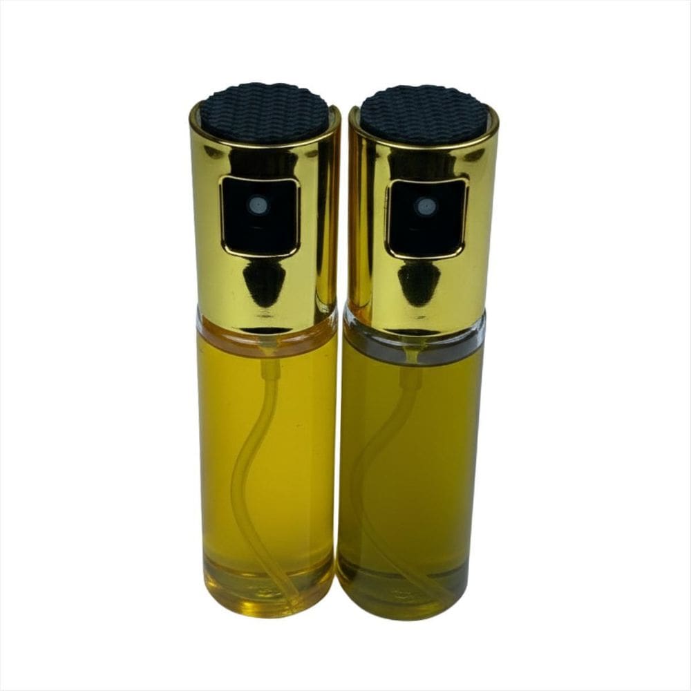 Kit 2 Spray Borrifador Óleo Azeite Vidro Dourado 110Ml