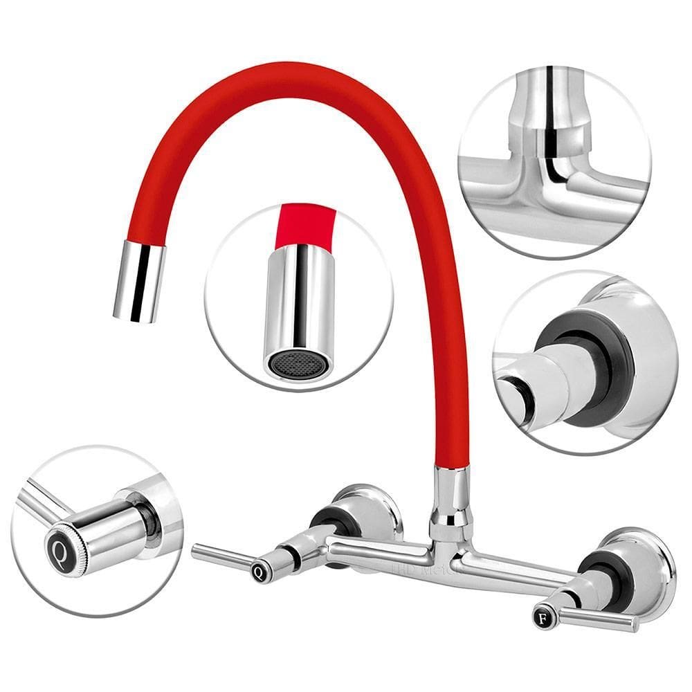 Torneira Misturador Cozinha De Parede Gourmet Colorido 1/4V.