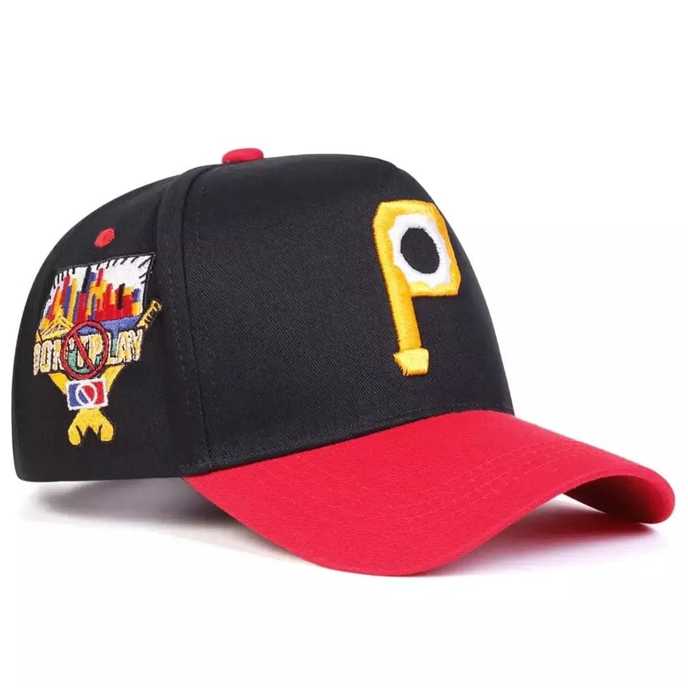 Boné Unissex Aba Curva Bordado Letra P Ajustavél