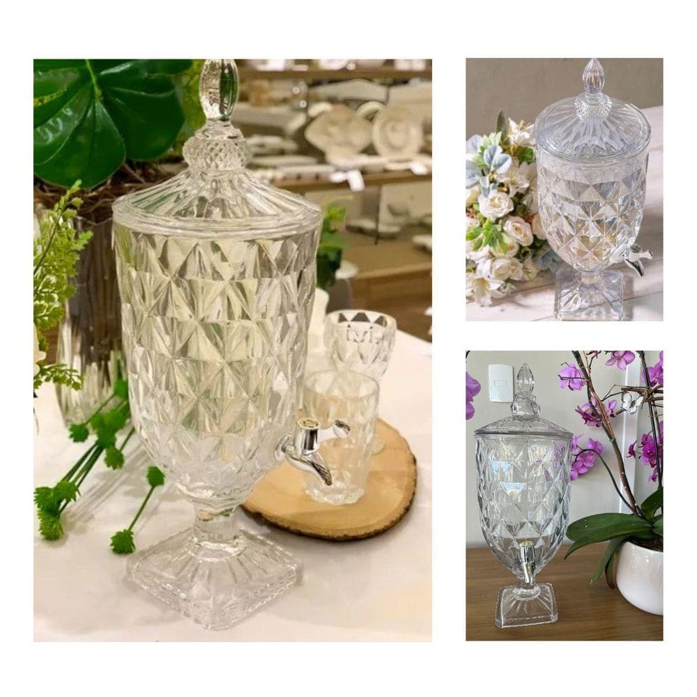 Suqueira De Vidro Transparente 5 Litros