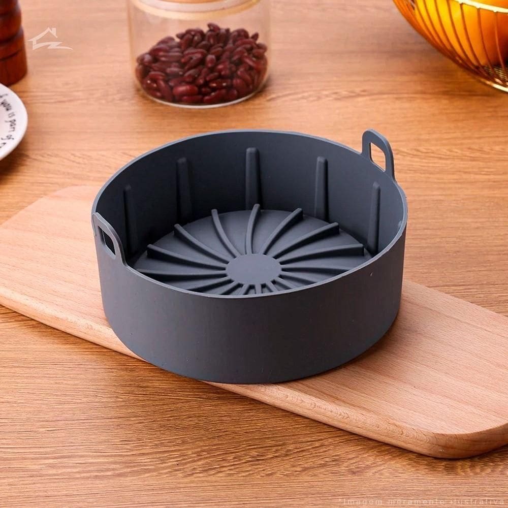 Forma De Silicone Inovadora Para Airfryer - Cozinhe Com Praticidade E Sabor!