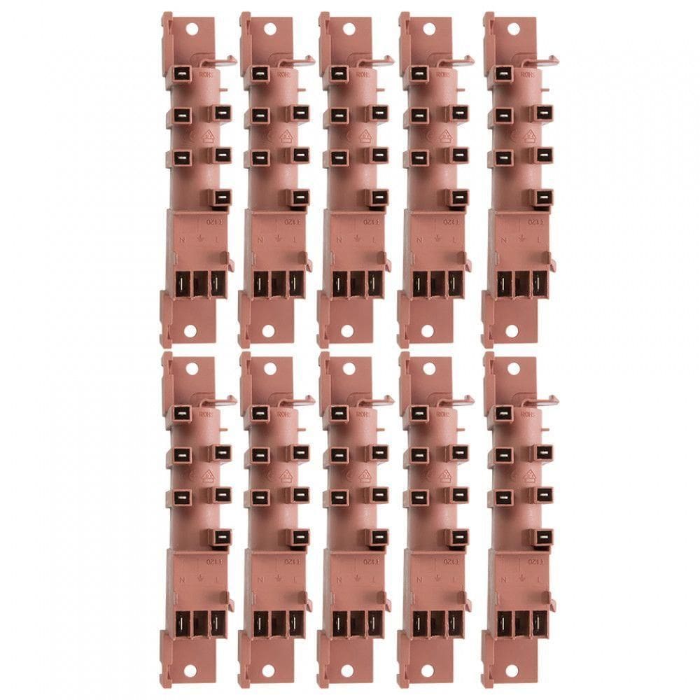 Kit Usina Para Cooktop De 5 Bocas - 10 Peças Vermelho Bivolt