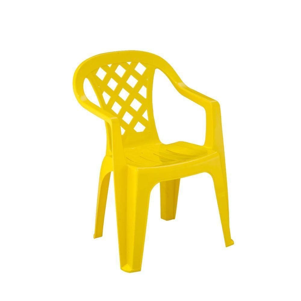 Cadeira Plástica Empilhável Giorgia Amarela Pisani
