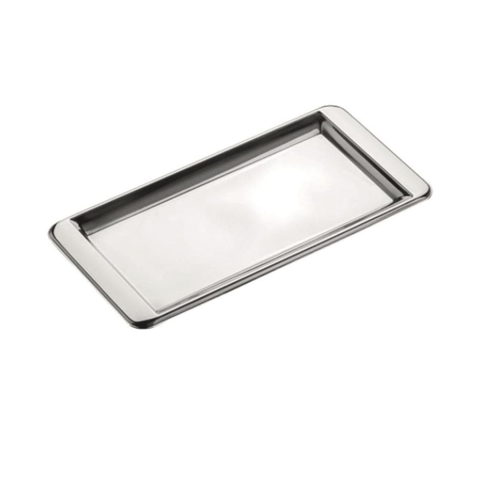 Bandeja Inox Café Retangular 30X15Cm Hotel Cafeteria
