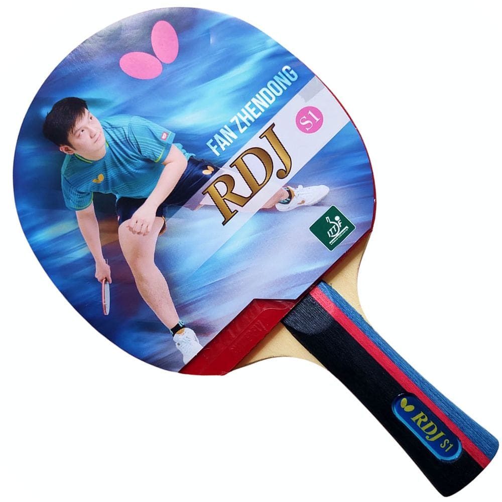 Raquete Tênis de Mesa Clássica Butterfy Fan Zhendong RDJ S1
