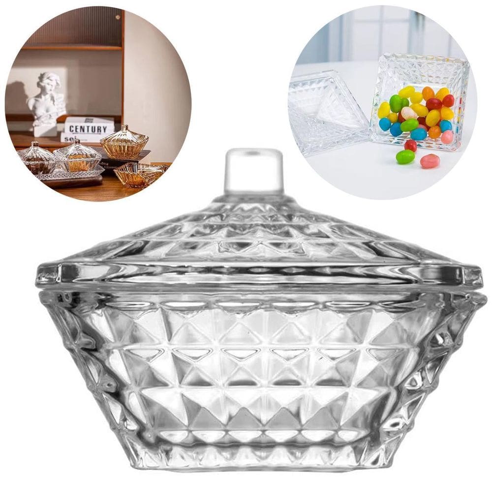 Mini Bomboniere Potiche De Vidro 9Cm Bolinha Na Tampa