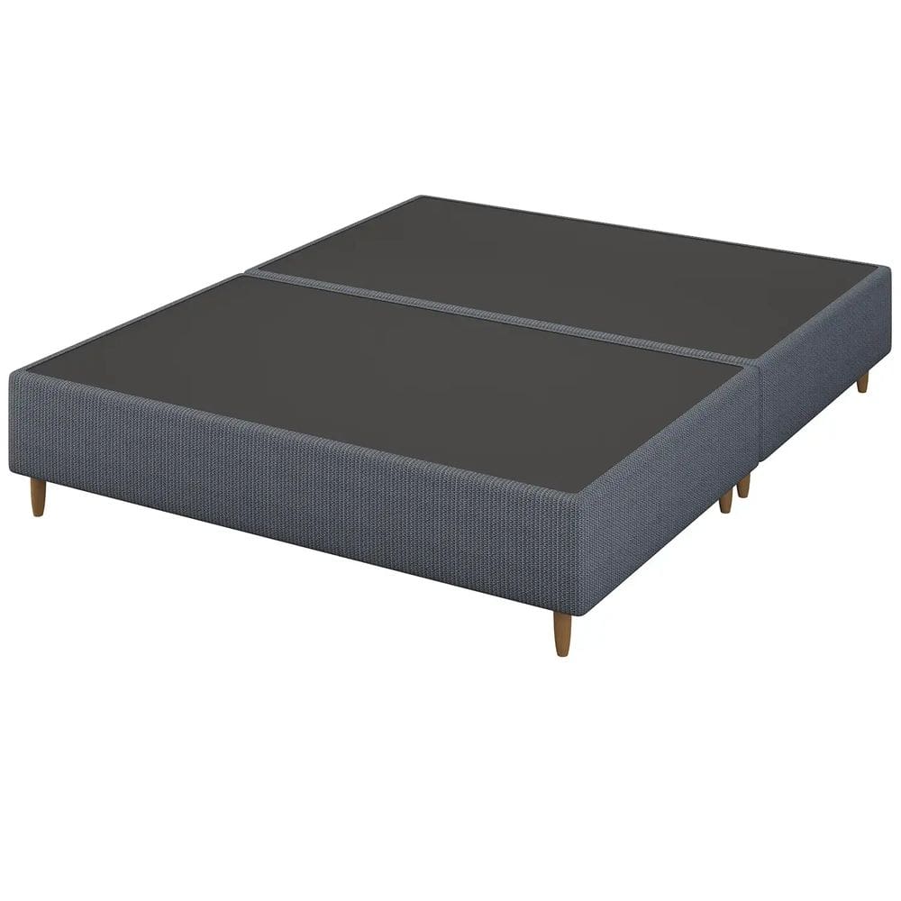 Base Box Bipartida Lavish Queen Tecido Jacquard 45x198x158cm Sealy Cor Cinza