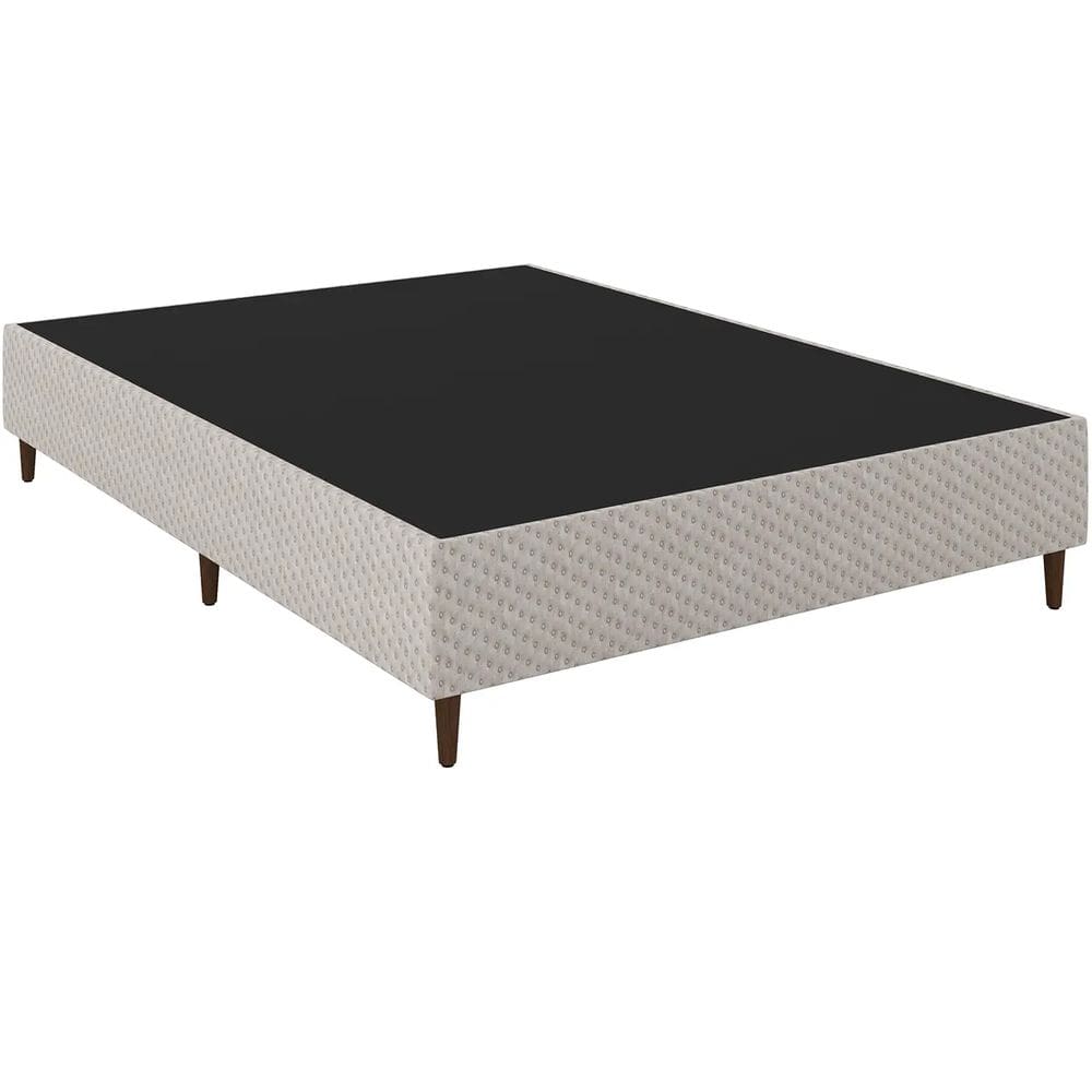 Base Box Doux Casal Tecido Linho 40x188x138cm Sealy Cor Bege