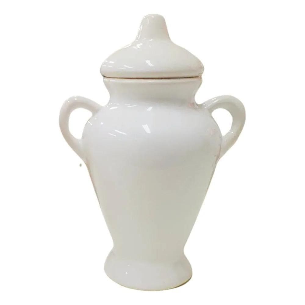 Quartinha Orixás Branco 13 Cm Porcelana Com E S/ Asa Umbanda