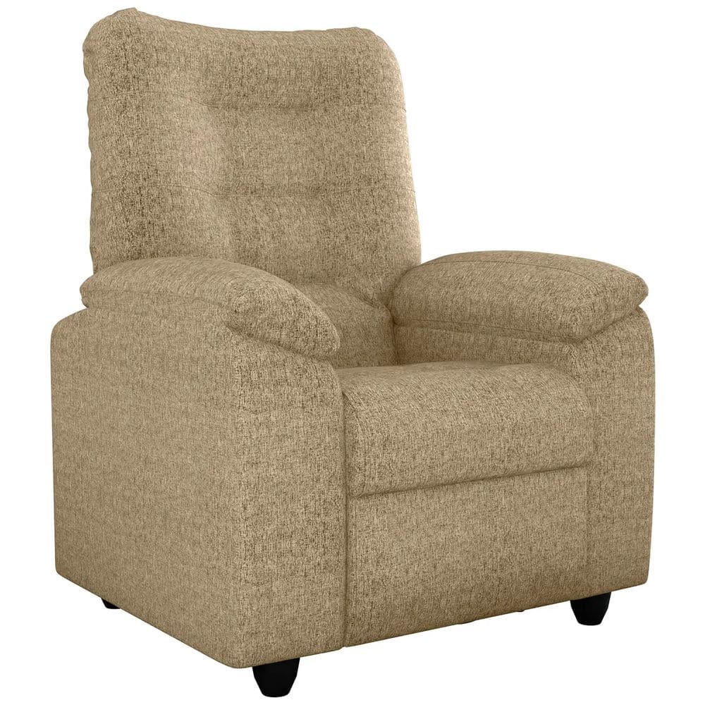 Poltrona Onix Reclinável Tecido Linho Matrix Cor Bege