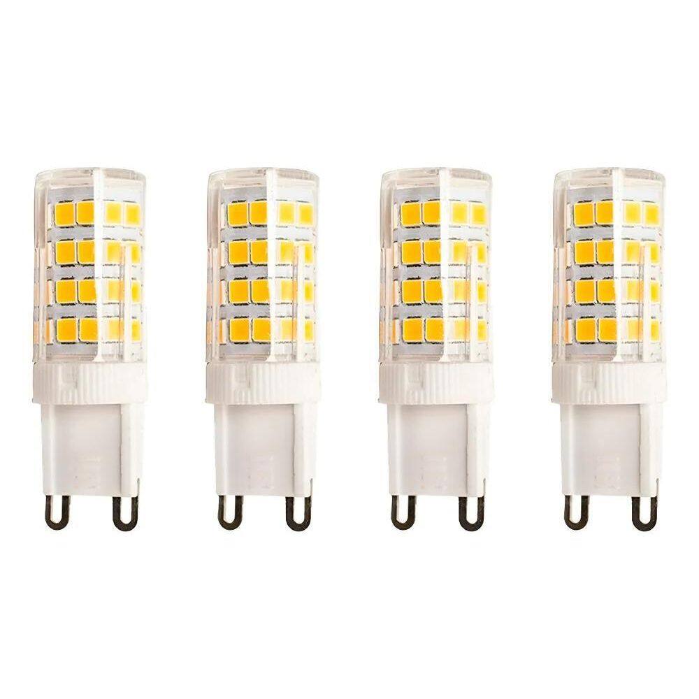 10X Kit 4 Lâmpada Led Halopin G9 7W Arandela Luz Quente 300